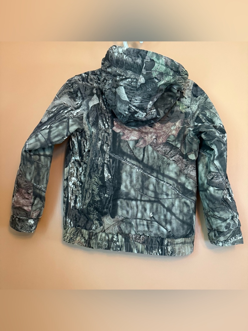Mossy Oak Boys Size 8 Camo Hooded Hunting Jacket Insulated Full Zip - Picture 8 of 11